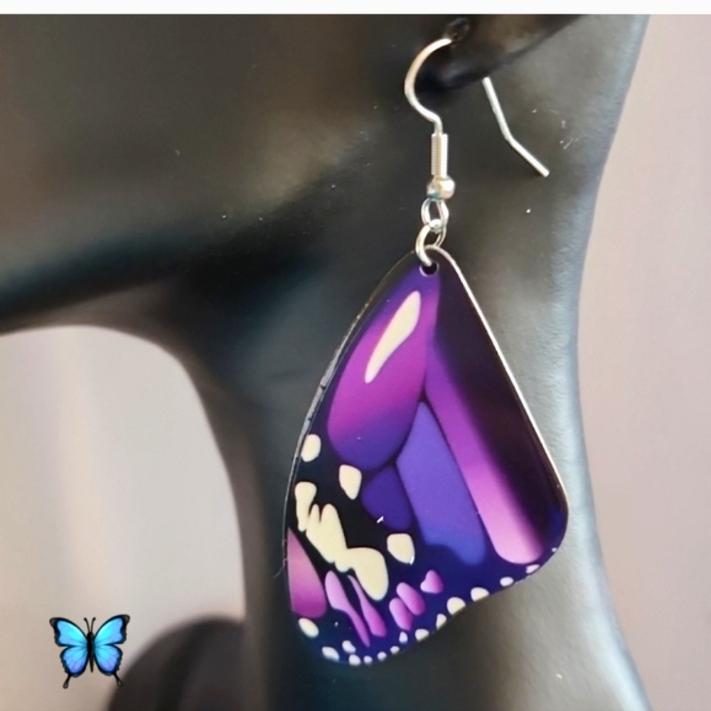MONARCH Butterfly WING  Earrings Butterfly Wing Spring Summer Fall